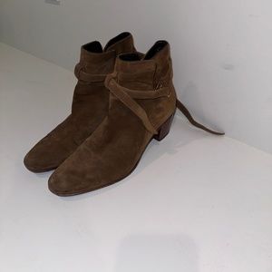 Saint Laurent Women's Suede Moto Boots (used)